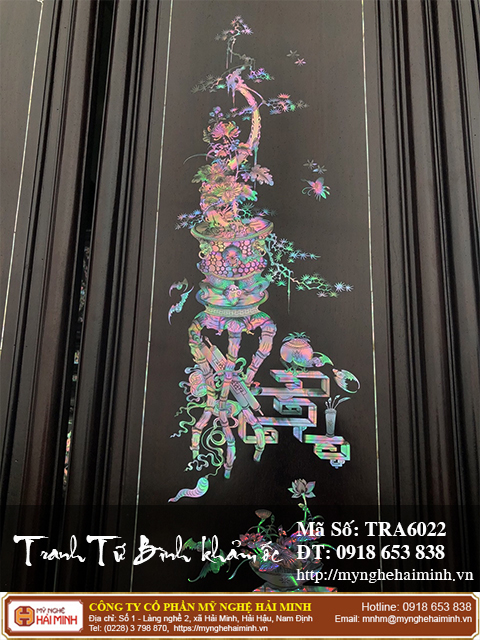Tranh Tứ Bình khảm ốc - Mã số: TRA6022