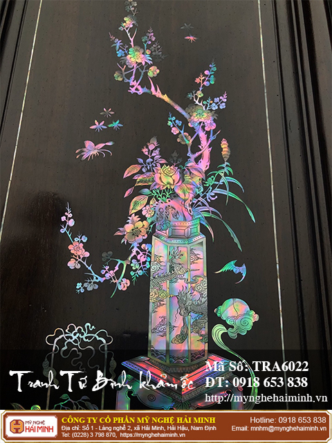 Tranh Tứ Bình khảm ốc - Mã số: TRA6022