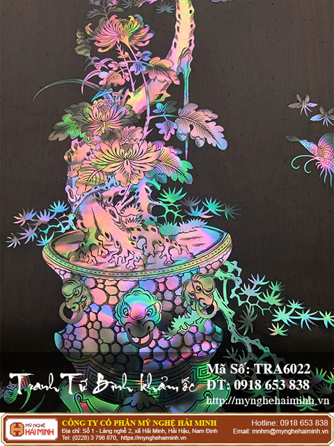 Tranh Tứ Bình khảm ốc - Mã số: TRA6022