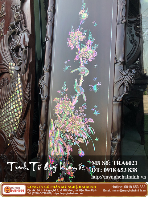Tranh Tứ Quý khảm ốc - Mã số: TRA6021
