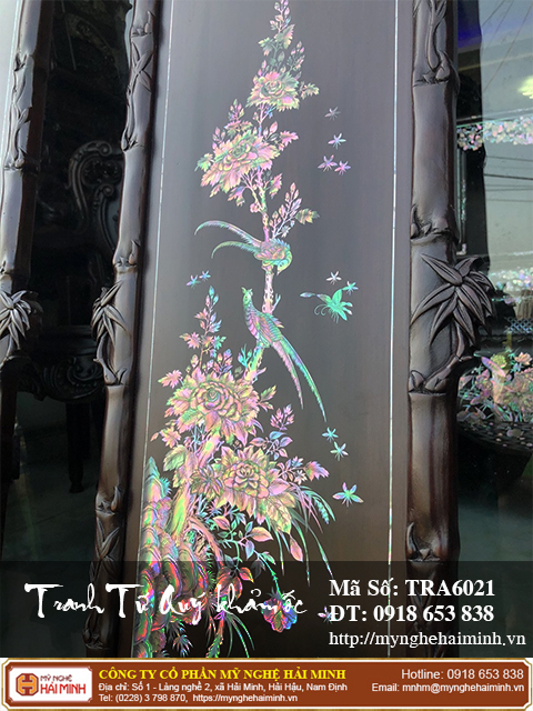 Tranh Tứ Quý khảm ốc - Mã số: TRA6021